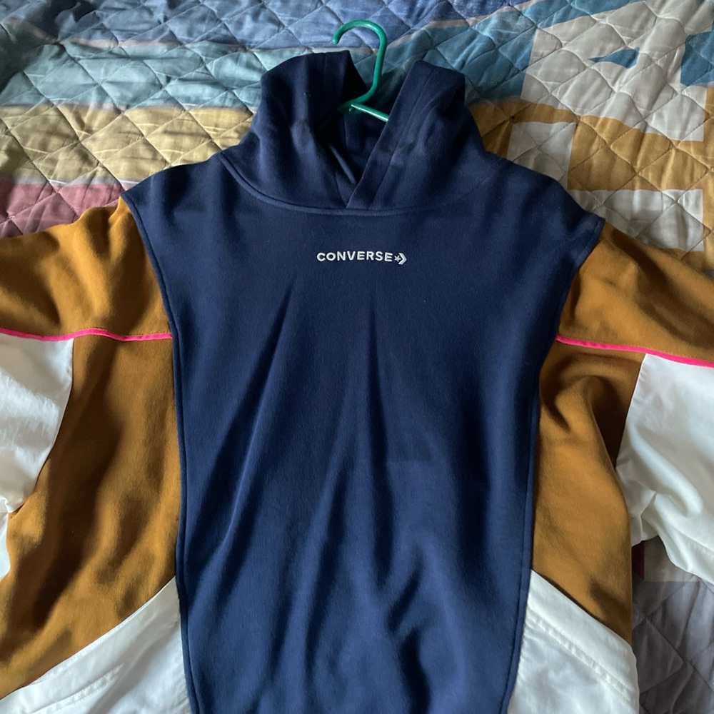 Converse Blocked Alt Terrain Men’s Size XL Hoodie Midnight Navy Blue